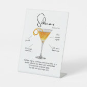 Classic Sidecar Cocktail Pedestal Sign Sockelschild (Vorderseite)