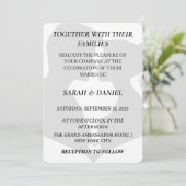 Classic Silhouette Couple Wedding Invitation | Ele Einladung (Stehend Vorderseite)