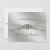 Classic Silver 25. Hochzeitstag Einladung (Vorderseite)