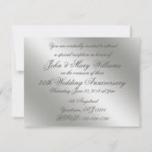 Classic Silver 25. Hochzeitstag Einladung (Rückseite)
