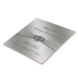 Classic Silver 25. Hochzeitstag Fliese