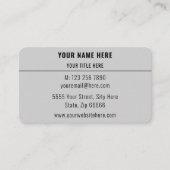 Classic Silver Business Card - Einfach Personalisi Visitenkarte (Vorderseite)