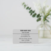 Classic Silver Business Card - Einfach Personalisi Visitenkarte (Stehend Vorderseite)