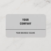 Classic Silver Business Card - Einfach Personalisi Visitenkarte (Rückseite)