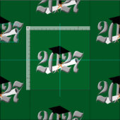 Classic Silver Class of 2027 Graduation Stoff (Kachel)