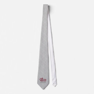 Classic Silver Damask 25. Hochzeitstag Krawatte