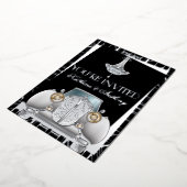 Classic SILVER Gatsby Deko Wedding Foil Einladung (Gedreht)