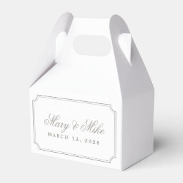 Classic Silver Gray Gastgeschenk Hochzeit Box Geschenkschachtel