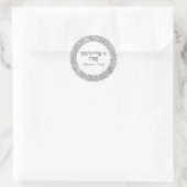 Classic Silver Hebrew A Freilichen Pessach Runder Aufkleber (Tasche)