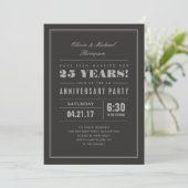Classic Silver Wedding Anniversary Einladungen (Stehend Vorderseite)