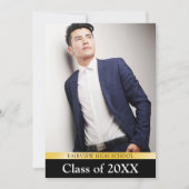 Classic Simple 3 Fotos Abschluss Ankündigung (Vorderseite)