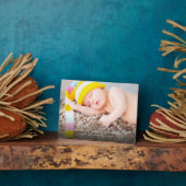 Classic Simple Black Gradient Modern Baby Foto Fotoplatte (Seite)