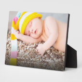 Classic Simple Black Gradient Modern Baby Foto Fotoplatte (Seite)