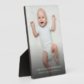 Classic Simple Black Gradient Modern Baby Foto Fotoplatte (Seite)