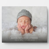 Classic Simple Black Gradient Modernes Foto Fotoplatte (Vorderseite)