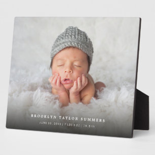 Classic Simple Black Gradient Modernes Foto Fotoplatte