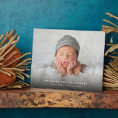 Classic Simple Black Gradient Modernes Foto Fotoplatte (Seite)