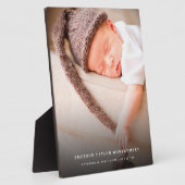 Classic Simple Black Gradient Modernes Foto Fotoplatte (Seite)