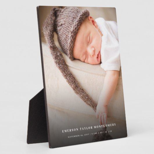 Classic Simple Black Gradient Modernes Foto Fotoplatte (Seite)