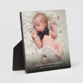 Classic Simple Black Gradient New Baby Foto Fotoplatte (Vorderseite)