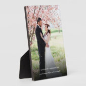 Classic Simple Black Gradient Wedding Foto Easel Fotoplatte (Seite)