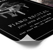 Classic Simple Black Piano Erwägungsgrund Foto Pos Poster (Ecke)