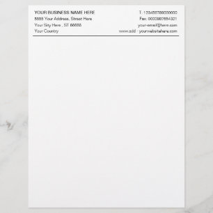 Classic Simple Business Office - Buchstaben und Lo Briefbogen