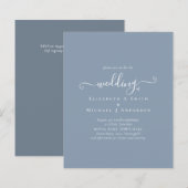 Classic Simple DUSTY BLUE Wedding Budget (Vorne/Hinten)