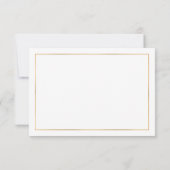 Classic Simple Elegance Gold Border UAWG RSVP Karte (Rückseite)
