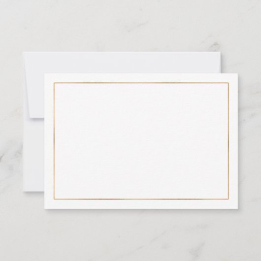 Classic Simple Elegance Gold Border UAWG RSVP Karte (Rückseite)
