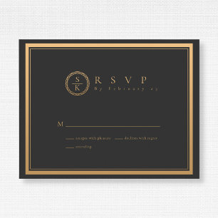 Classic Simple Elegance RSVP Karte