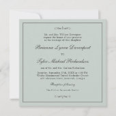 Classic Simple Elegance Sage Green Square Hochzeit Einladung (Vorderseite)