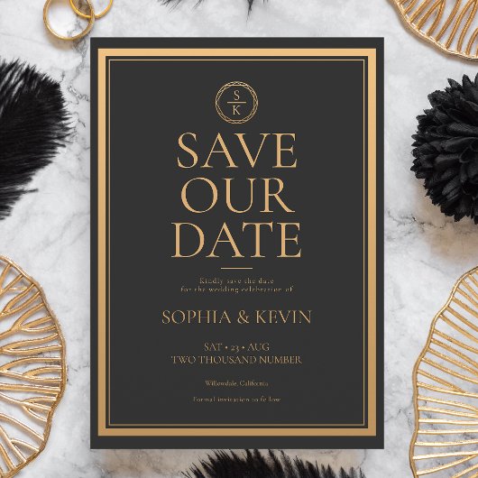 Classic Simple Elegance Save The Date
