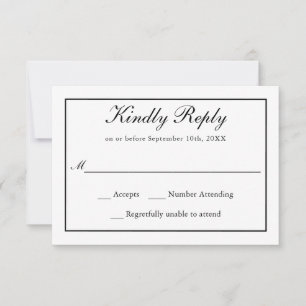 Classic Simple Elegance Wedding RSVP