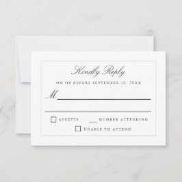Classic Simple Elegance Wedding RSVP