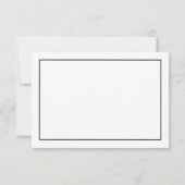 Classic Simple Elegance Wedding RSVP Karte (Rückseite)