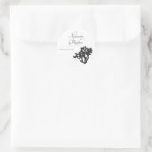 Classic Simple Elegant B&W Joshua Silhouette Runder Aufkleber (Tasche)