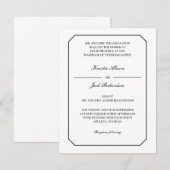 Classic Simple Elegant Formal Wedding Einladung (Vorne/Hinten)
