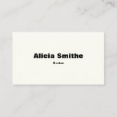 Classic Simple Elegante Ivory Business Card Visitenkarte (Vorderseite)