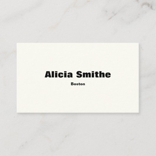 Classic Simple Elegante Ivory Business Card Visitenkarte (Vorderseite)