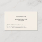 Classic Simple Elegante Light Pastel Consultant Visitenkarte (Vorderseite)