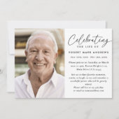 Classic Simple Foto Celebration of Life Memorial Einladung (Vorderseite)