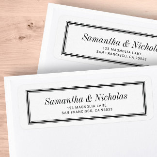 Classic Simple Frame Wedding Rücksendeadresse