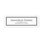 Classic Simple Frame Wedding Rücksendeadresse (Vorne)