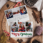 Classic Simple Frohe Weihnachten Acht Foto<br><div class="desc">Feiern Sie die Saison mit dieser einzigartigen, klassischen Acht-Foto-Weihnachtskarte mit einer Touch Vintagen Charmes. Das minimalistische Design präsentiert eine elegante Rot-Grün-Farbpalette, die den gemütlichen Geist des Winters widerspiegelt. Seine moderne und lustige Anziehungskraft, gepaart mit der traditionellen Formulierung, schafft ein perfektes Gleichgewicht zwischen Kühnheit und Klasse. Die niedliche und spielerische Typografie,...</div>