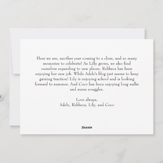 Classic Simple Frohe Weihnachten Vier Foto (Rückseite)