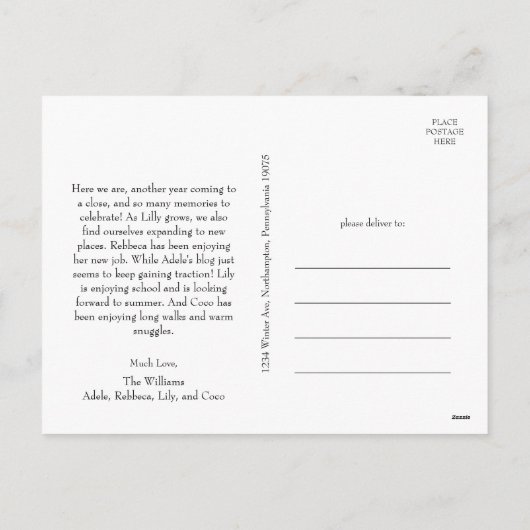 Classic Simple Frohe Weihnachten Volles Foto (Rückseite)