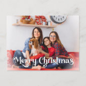 Classic Simple Frohe Weihnachten Volles Foto (Vorderseite)