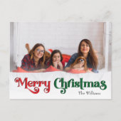 Classic Simple Frohe Weihnachten Volles Foto (Vorderseite)