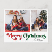 Classic Simple Frohe Weihnachten Zwei Foto (Vorderseite)